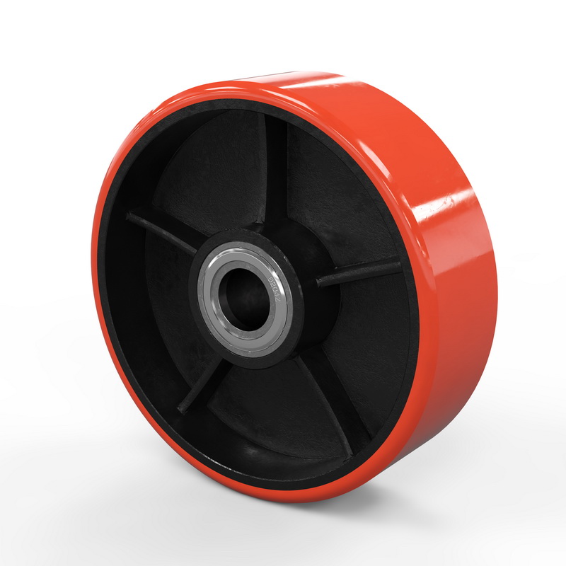 Колесо 160х50 металл / полиуретан с подшипниками