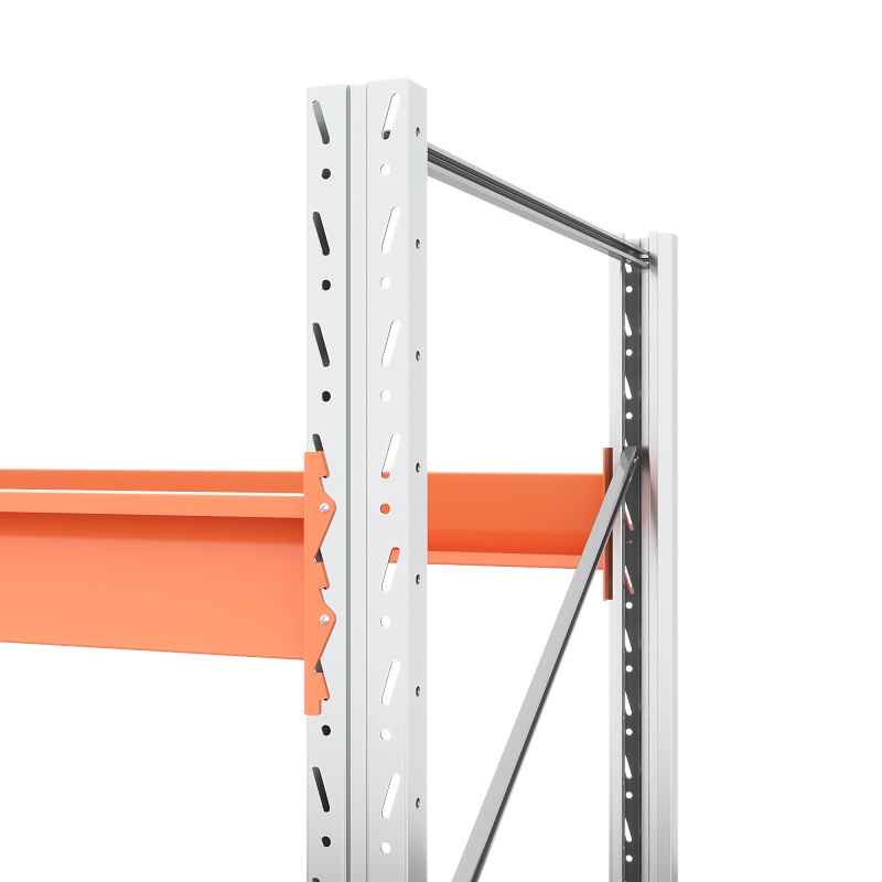 Секция приставная стеллажа металлического паллетного 2500х1800х1100 мм (100.1.5). Ярусы: пол+2 – изображение №3