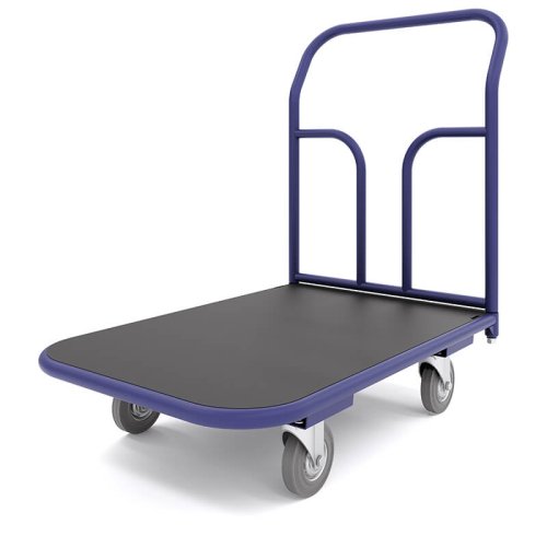 Тележка платформенная с резиновым покрытием ТПР 7 (800x1400 мм, колеса серая резина 160 мм)