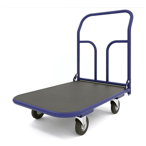 Тележка платформенная с резиновым покрытием ТПР 4 (600x1200 мм, колеса черная резина 125 мм)