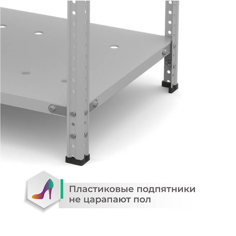 Приставная секция стеллажа для ПВЗ Сбер ТС Лайт, 2000х1000х400 мм, 5 полок – изображение №5
