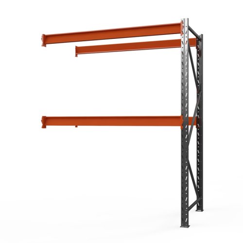 Секция приставная грузового стеллажа Оптима, 2000x2500x785 мм. Ярусы: 2 шт. без настила