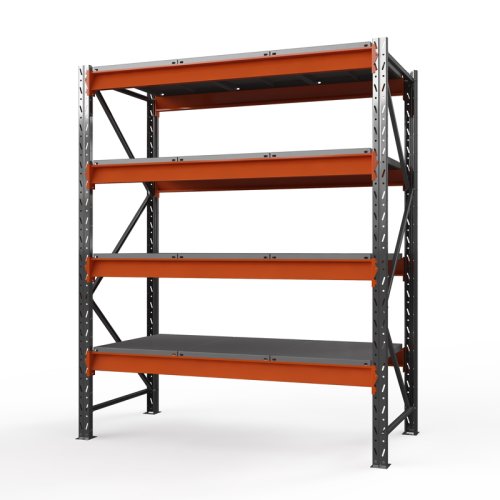 Стеллаж металлический грузовой Оптима, 2500x1530x785 мм. Ярусы: 4 шт. метал.